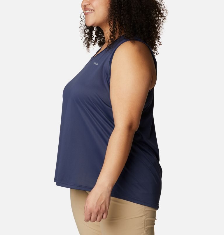Women's Columbia Hike Tanks Navy | Plus Size CA-W1A63